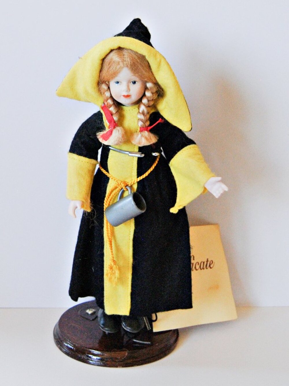 German Schneider Porcelain Doll Munchner Kindl Munich Child Poupee w/stand